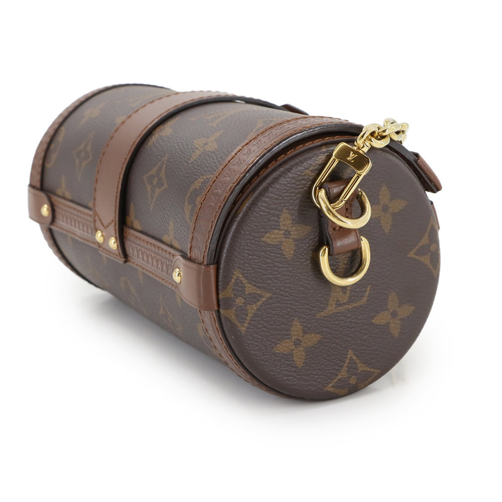 Louis Vuitton Monogram Leather Bag Trunk Shoulder Papillon Brown Brown - Picture 3 of 9